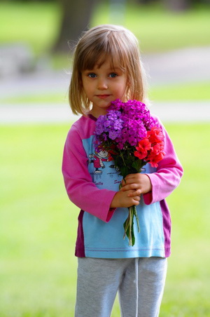 Girl with Flowers